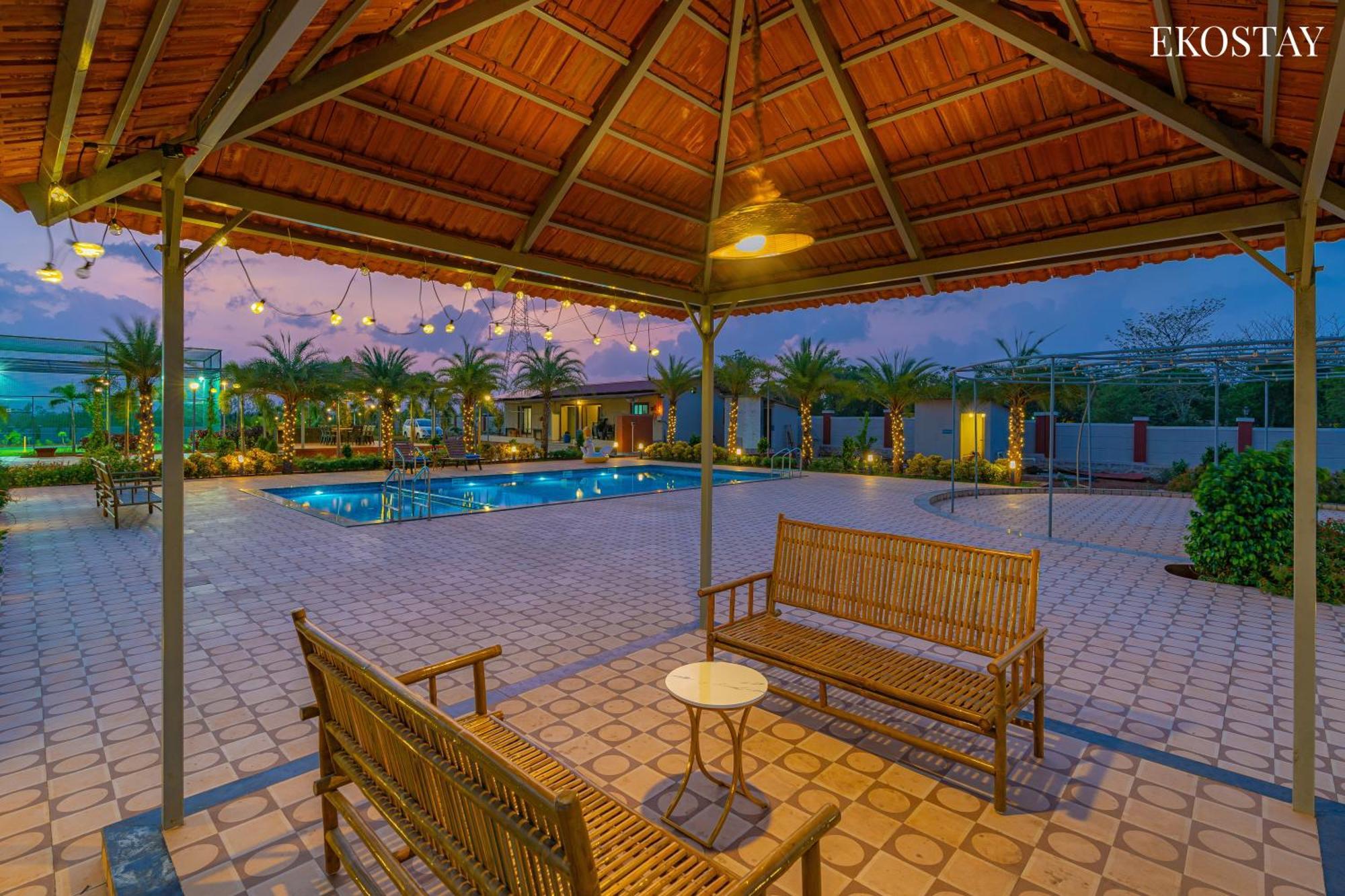 Ekostay Gold Palm Estate I Cricket Turf I Rain Dance I 2 Acre Property Karjat Exterior photo